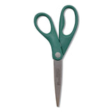 Westcott® KleenEarth Rice Husk Scissors, Pointed Tip, 8" Long, Straight Blue/Green Handle, 2/Pack (ACM14882036) Pack of 2