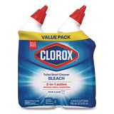 Clorox® Disinfecting Toilet Bowl Cleaner with Bleach, Rain Clean Scent, 24 oz Bottle, 2/Pack, 6 Packs/Carton (CLO30924CT) Case of 12
