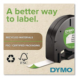 DYMO® LetraTag Plastic Labels, 0.5" x 13 ft, White, 3 Cassettes/Pack (DYM2156092) Pack of 3