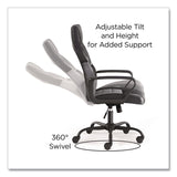 Emerge™ Vector Luxura Faux Leather Gaming Chair, Supports Up to 275 lbs, Black/Gray Seat, Black/Gray Back, Black Base (EEM61108) Each