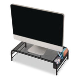 Mind Reader Metal Mesh Monitor Stand, For Up to 24" Monitors, 19" x 10.5" x 5.5", Black, Supports 22 lb (EMSMESHMBLK) Each