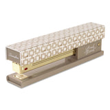 Swingline® Leah Bisch Tan-Tile Full Strip Stapler, 20-Sheet Capacity, Tan/Gold/White (GBCS700035) Each