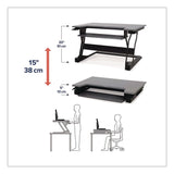 WorkFit™ by Ergotron® WorkFit-T Adjustable Standing Desk Converter, 35" x 23.3" x 5" to 20", Gray/Black (ERG33397085) Each