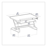 WorkFit™ by Ergotron® WorkFit-T Adjustable Standing Desk Converter, 35" x 23.3" x 5" to 20", Gray/Black (ERG33397085) Each