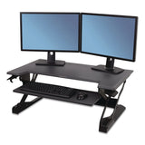 WorkFit™ by Ergotron® WorkFit-TL Adjustable Standing Desk Converter, 37.5" x 27" x 5" to 20", Dark Gray/Black (ERG33406085) Each