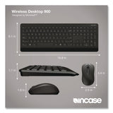 Incase Designed by Microsoft™ Wireless Desktop 900 Keyboard and Optical Mouse Combo, 2.4 GHz Frequency/30 ft Wireless Range, Black (ICAPT300001) Each