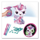 Style 4 Ever™ Airbrush Plush Glow-in-the-Dark Unicorn with Airbrush Tool, (3) Washable Ink Tubes and (60) Stick-On Stencils, Ages 6 and Up (LTP2283308) Each
