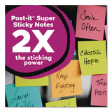 Post-it® Notes Super Sticky Pads in Energy Boost Colors, 3" x 3", Tropical Pink, 90 Sheets/Pad, 5 Pads/Pack (MMM6545SSNP) Pack of 5