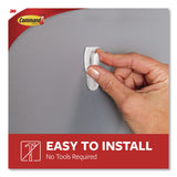 Command™ Mini Hooks, Plastic, White, Supports 0.5 lb, 18/Pack (MMM17006VP) Pack of 18