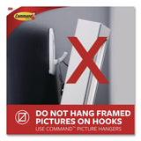 Command™ Mini Hooks, Plastic, White, Supports 0.5 lb, 18/Pack (MMM17006VP) Pack of 18