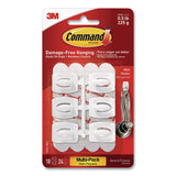 Command™ Mini Hooks, Plastic, White, Supports 0.5 lb, 18/Pack (MMM17006VP) Pack of 18