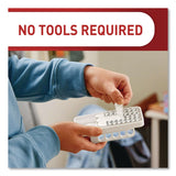 Command™ Folding Clothes Hanger Arm, Individual Slots for Five Clothes Hangers, Plastic, White, Supports 7.5 lb (MMM17029ES) Pack of 5