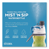 O2COOL® Elite Mist 'N Sip Plastic Double-Wall Insulated Water Bottle, 20 oz, Ombre Blue (OCLHMLDP07OMB) Each