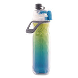 O2COOL® Elite Mist 'N Sip Plastic Double-Wall Insulated Water Bottle, 20 oz, Ombre Blue (OCLHMLDP07OMB) Each