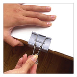 Officemate EZ Binder Clips, (25) Small (0.75"), (25) Medium (1.25"), (5) Large (2"), Gray, 55/Pack (OIC99260) Pack of 55