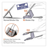 Officemate EZ Binder Clips, Medium, Gray, 48/Pack (OIC99550) Pack of 48