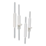 Officemate Self-Adhesive Two-Prong Folder Fasteners, 2" Capacity, 2.75" Center to Center, Matte Silver, 100/Box (OIC526012) Box of 100