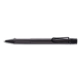 LAMY safari Ballpoint Pen, Retractable, Medium, Black Ink, Black Barrel (LMYL217) Each