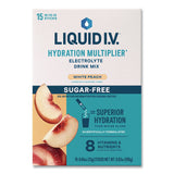 LIQUID I.V.® Sugar-Free Hydration Multiplier, 0.45 oz Stick, Sugar-Free White Peach, 15/Pack (LQVEHC28674) Pack of 15