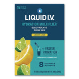 LIQUID I.V.® Hydration Multiplier, Lemon-Lime, 0.56 oz Stick, 15/Pack (LQVEHC47494) Pack of 15