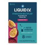 LIQUID I.V.® Hydration Multiplier, Passion Fruit, 0.56 oz Stick, 15/Pack (LQVEHC47496) Pack of 15