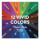 Paper Mate® Profile Ballpoint Pen, Retractable, Bold 1.4 mm, Black Ink, Smoke/Black Barrel, 8/Pack (PAP1960667) Pack of 8
