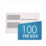 Adams® Double Window Tax Form Envelopes, Commercial Flap, Gummed Closure, 5.63 x 9, White, 100/Pack (ABF7956ES) Pack of 100