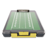 Dexas® ClearView Clipcase Storage Clipboard, 0.35" Clip Capacity, Holds 8.87 x 12.25 Sheets, Gray/Yellow (DSE5717803) Each