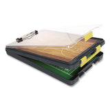Dexas® ClearView Clipcase Storage Clipboard, 0.35" Clip Capacity, Holds 8.87 x 12.25 Sheets, Gray/Yellow (DSE5717803) Each
