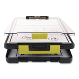 Dexas® ClearView Clipcase Storage Clipboard, 0.35" Clip Capacity, Holds 8.87 x 12.25 Sheets, Gray/Yellow (DSE5717803) Each