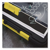 Dexas® ClearView Clipcase Storage Clipboard, 0.35" Clip Capacity, Holds 8.87 x 12.25 Sheets, Gray/Yellow (DSE5717803) Each