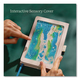 Lifelines® Shake It Up Sensory Journal, Interactive Blue/Green Color-Fusing Oil Ocean, Narrow Rule, Cream Cover, (80) 8 x 5 Sheets (LLN160103) Each