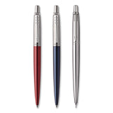 Parker® Jotter Retractable Pen and Pencil Set, (1) Medium Blue Ballpoint Pen, (1) Medium Black Gel Pen, (1) 0.7 mm Mechanical Pencil (PAR2032740) Each