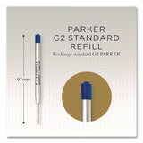 Parker® Quinkflow Refill for Parker Ballpoint Pen, Medium Conical Tip, Blue Ink, 3/Pack (PAR2119152) Pack of 3