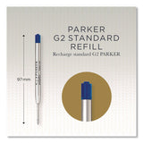 Parker® Quinkflow Refill for Parker Ballpoint Pen, Medium Conical Tip, Blue Ink, 10/Pack (PAR2119154) Pack of 10