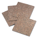 Quartet® Cork Bulletin Board Tiles, 1 ft x 1 ft, Brown Surface, Frameless, 4/Pack (QRT102) Pack of 4