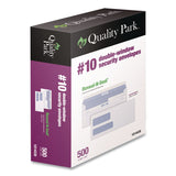 Quality Park™ Reveal-N-Seal Envelope, Security Tint, #10, Commercial Flap, Self-Adhesive Closure, 4.13 x 9.5, White, 500/Box (QUA1014438) Box of 500