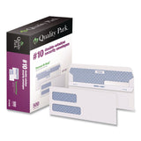 Quality Park™ Reveal-N-Seal Envelope, Security Tint, #10, Commercial Flap, Self-Adhesive Closure, 4.13 x 9.5, White, 500/Box (QUA1014438) Box of 500