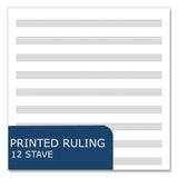 Roaring Spring® Music Notebook, Music Transcription Format: 12 Staves, White Cover, (32) 11 x 8.5 Sheets (ROA15009) Each