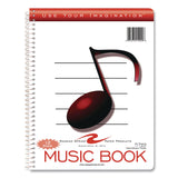 Roaring Spring® Music Notebook, Music Transcription Format: 12 Staves, White Cover, (32) 11 x 8.5 Sheets (ROA15009) Each