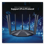 Tenda AC23 AC2100 Dual-Band Gigabit Wireless Router, 4 Ports, Dual-Band 2.4 GHz/5 GHz (TNDAC23) Each