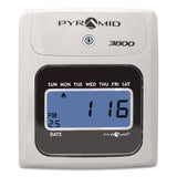 Pyramid Technologies 3800 Time Clock Bundle, LCD Display, Ivory/Charcoal (PTI3800SK1) Each