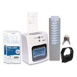 Pyramid Technologies 3800 Time Clock Bundle, LCD Display, Ivory/Charcoal (PTI3800SK1) Each