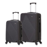 TUCCI VOYAGE Vertice ABS 2-Piece Luggage Set, Black (TUIV000102PCBLK) Each