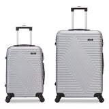 TUCCI VOYAGE Vertice ABS 2-Piece Luggage Set, Silver (TUIV000102PCSLV) Each