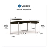 Whalen® Asherton L-Shaped Corner Desk, 60" x 60" x 35.88" (Left) and 30" (Right), Fawn Aged Oak/Titanium (WHLSPUSASHD) Each