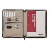 Wenger® Amelie Polyester Padfolio with Zipper Closure, 8.5 x 11 Pad, 10.2 x 13, Zipper Closure, Black (WNG601676) Each