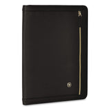 Wenger® Amelie Polyester Padfolio with Zipper Closure, 8.5 x 11 Pad, 10.2 x 13, Zipper Closure, Black (WNG601676) Each
