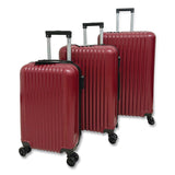 TUCCI FORTE Banda ABS 3-Piece Luggage Set, Red (TUIF000203PCRED) Each