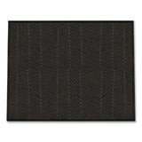 M+A Matting WaterHog Max Herringbone Classic Mat, Rectangular, Black Smoke Surface, 45" x 70" (ANM22407046170) Each